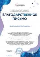 Сертификат преподавателя Трифонова Э.М.